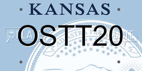 OSTT20 Kansas License Plate