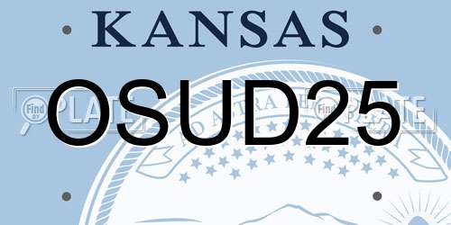 OSUD25 Kansas License Plate