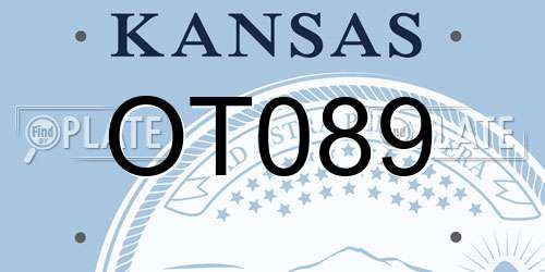 OT089 Kansas License Plate