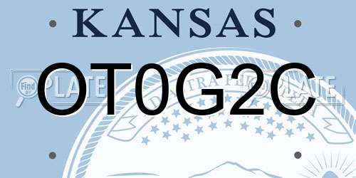 OT0G2C Kansas License Plate