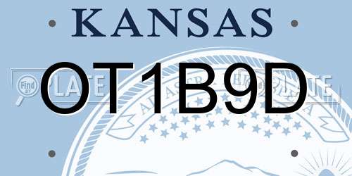 OT1B9D Kansas License Plate
