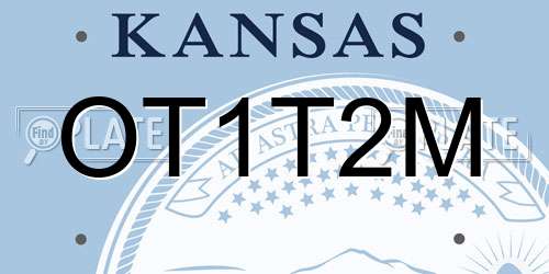 OT1T2M Kansas License Plate