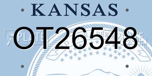 OT26548 Kansas License Plate