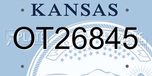 OT26845 Kansas License Plate
