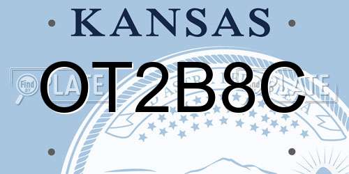 OT2B8C Kansas License Plate