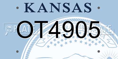 OT4905 Kansas License Plate