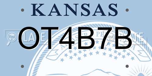 OT4B7B Kansas License Plate