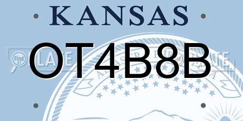OT4B8B Kansas License Plate