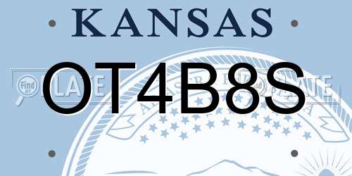 OT4B8S Kansas License Plate