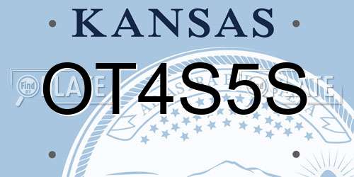 OT4S5S Kansas License Plate