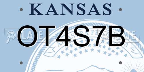 OT4S7B Kansas License Plate