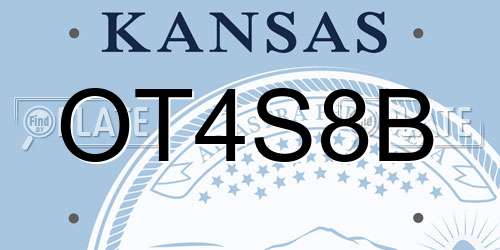 OT4S8B Kansas License Plate