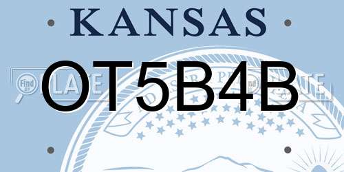 OT5B4B Kansas License Plate