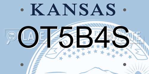 OT5B4S Kansas License Plate
