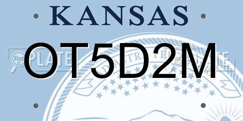 OT5D2M Kansas License Plate