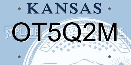 OT5Q2M Kansas License Plate