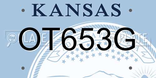OT653G Kansas License Plate