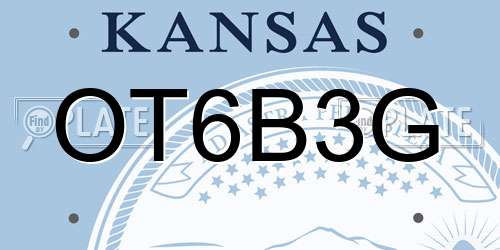 OT6B3G Kansas License Plate