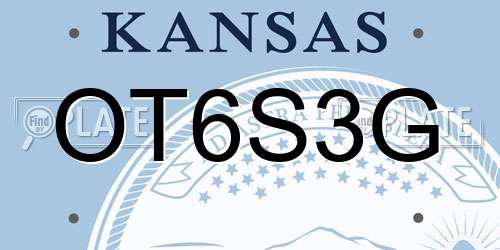 OT6S3G Kansas License Plate