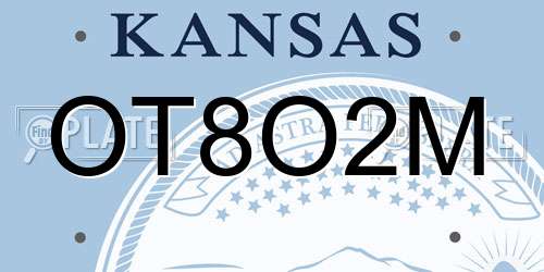 OT8O2M Kansas License Plate