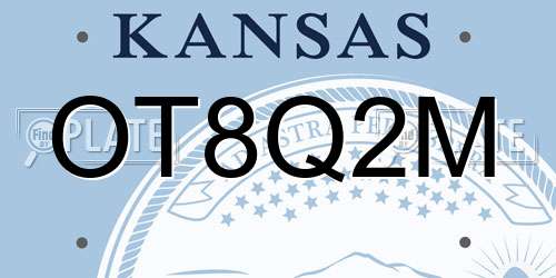 OT8Q2M Kansas License Plate