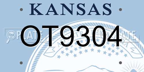 OT9304 Kansas License Plate