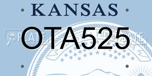 OTA525 Kansas License Plate
