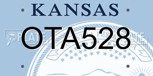 OTA528 Kansas License Plate