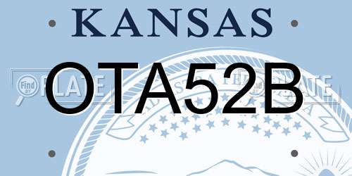 OTA52B Kansas License Plate