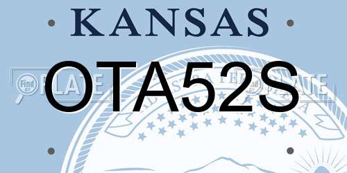 OTA52S Kansas License Plate