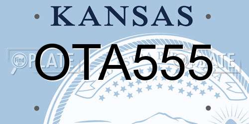 OTA555 Kansas License Plate