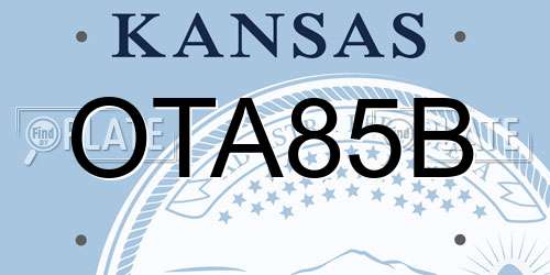 OTA85B Kansas License Plate