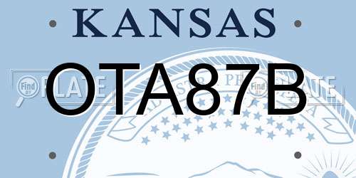 OTA87B Kansas License Plate