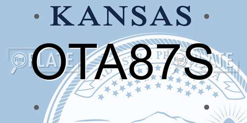 OTA87S Kansas License Plate