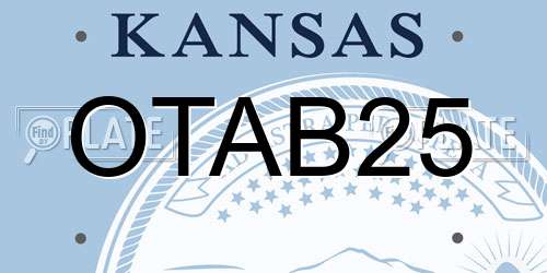 OTAB25 Kansas License Plate
