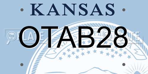 OTAB28 Kansas License Plate