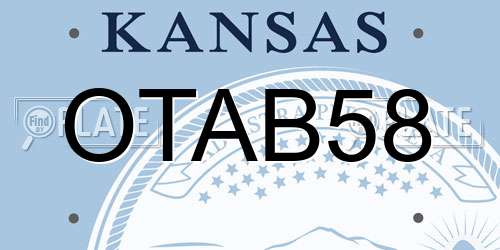 OTAB58 Kansas License Plate