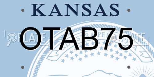 OTAB75 Kansas License Plate