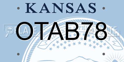 OTAB78 Kansas License Plate