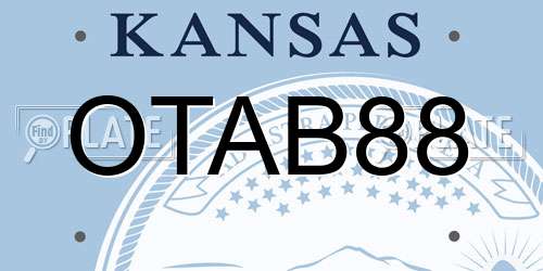 OTAB88 Kansas License Plate