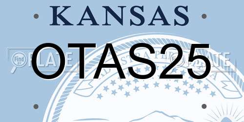 OTAS25 Kansas License Plate