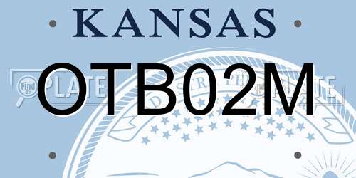 OTB02M Kansas License Plate