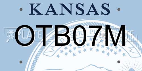 OTB07M Kansas License Plate