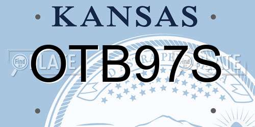 OTB97S Kansas License Plate