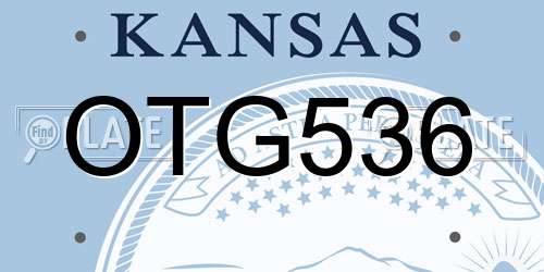 OTG536 Kansas License Plate