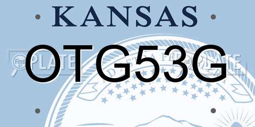 OTG53G Kansas License Plate