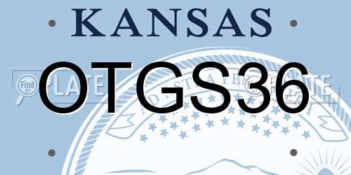 OTGS36 Kansas License Plate