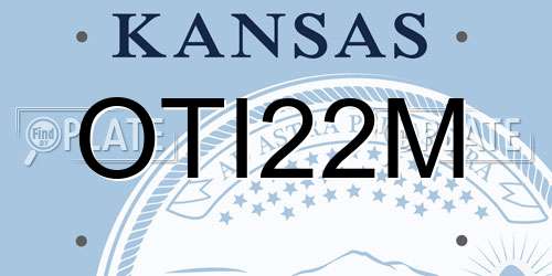 OTI22M Kansas License Plate