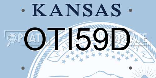 OTI59D Kansas License Plate
