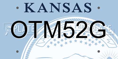 OTM52G Kansas License Plate